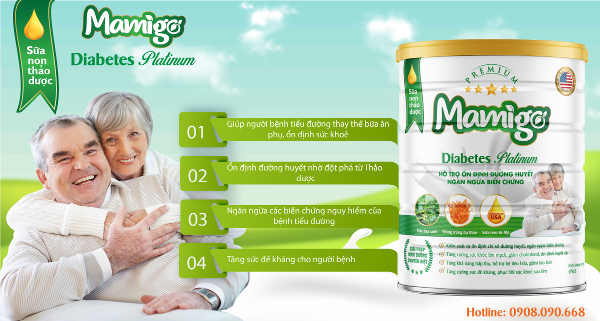 Tác dụng vượt trội của sữa tiểu đường thảo dược Mamigo Diabetes Platinum 